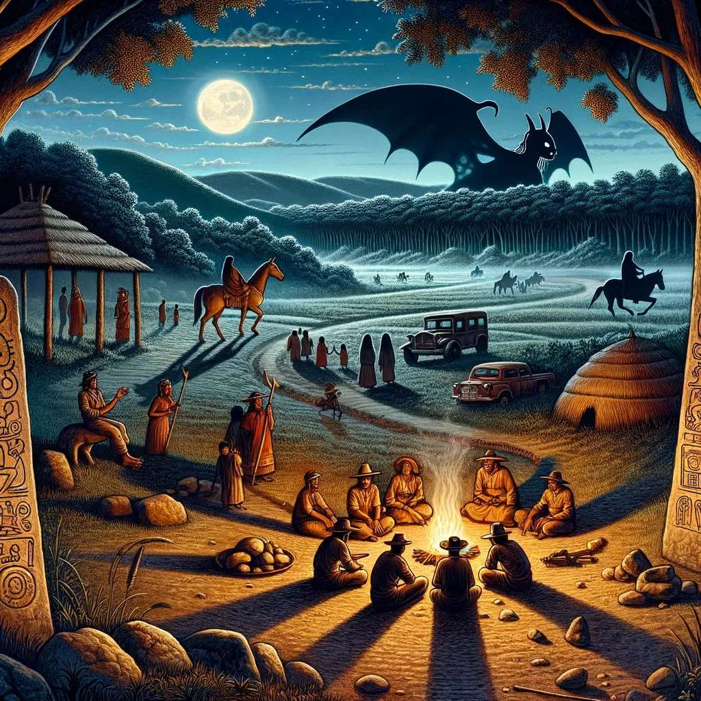 Orígenes de la leyenda de la Ciguapa, mostrando elementos Taínos y la transmisión generacional de historias. Los Mitos y Leyendas (www.losmitosyleyendas.com)