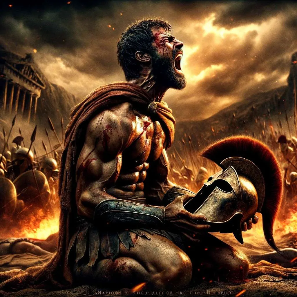 Aquiles lamenta profundamente la muerte de Patroclo, marcando el inicio de su búsqueda de venganza, contra el telón de fondo de la Guerra de Troya. Los Mitos y Leyendas (www.losmitosyleyendas.com)